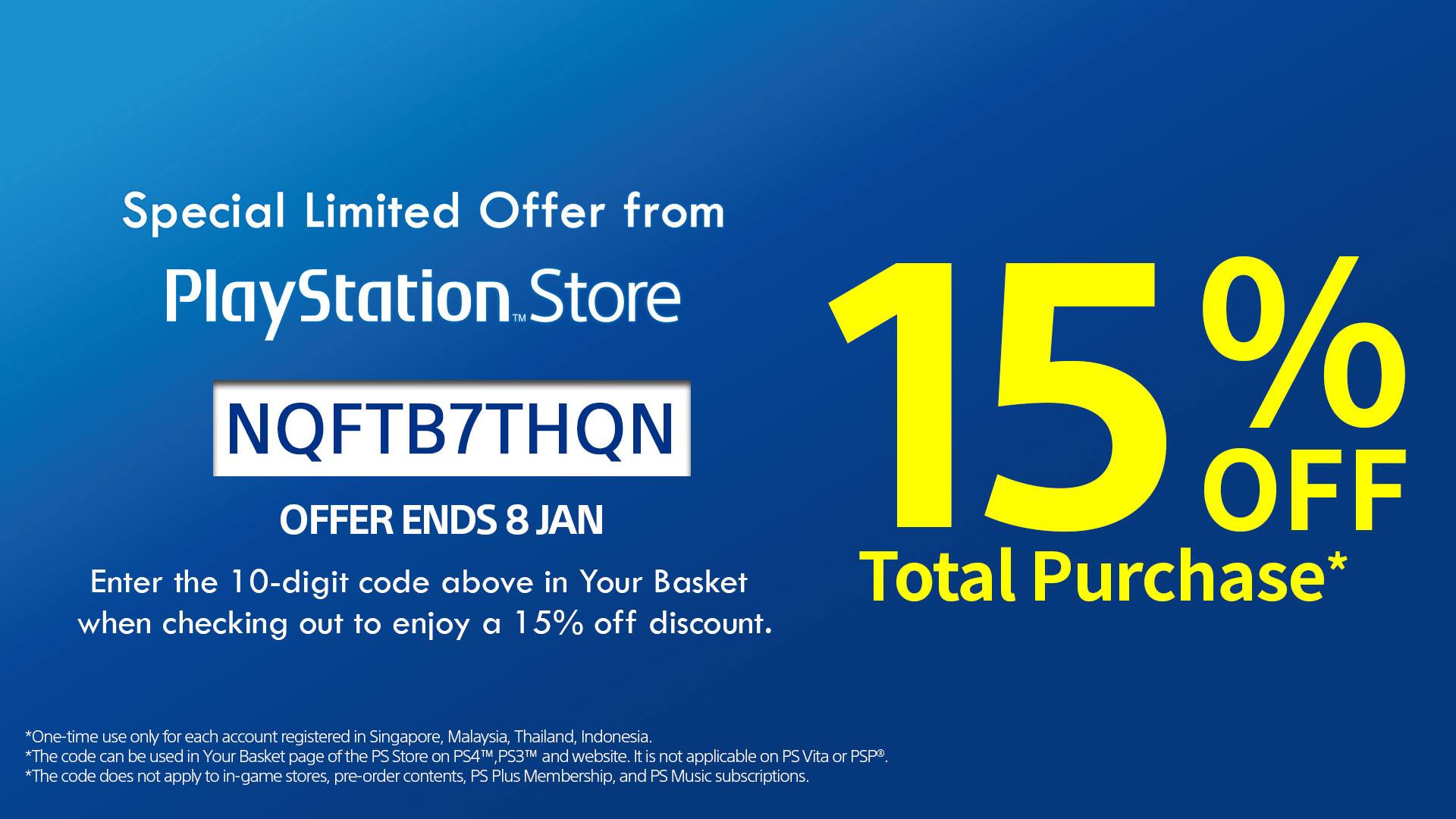 PlayStation Store Asia Is Offering 15 Discount Code For Use In Holiday