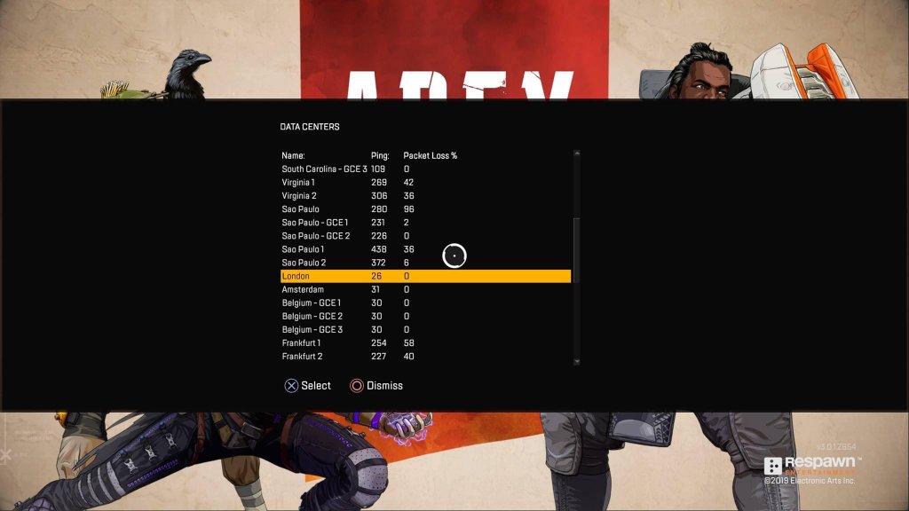 Apex Legends How To Check Ping and Change Data Center For PS4 and Xbox One