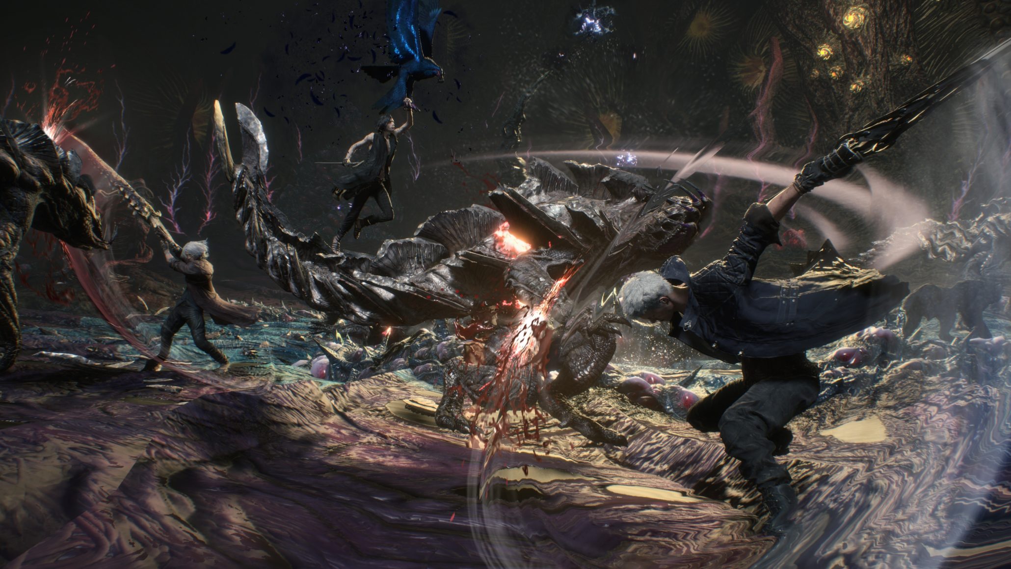 This mod enables 3-player co-op in Devil May Cry 5