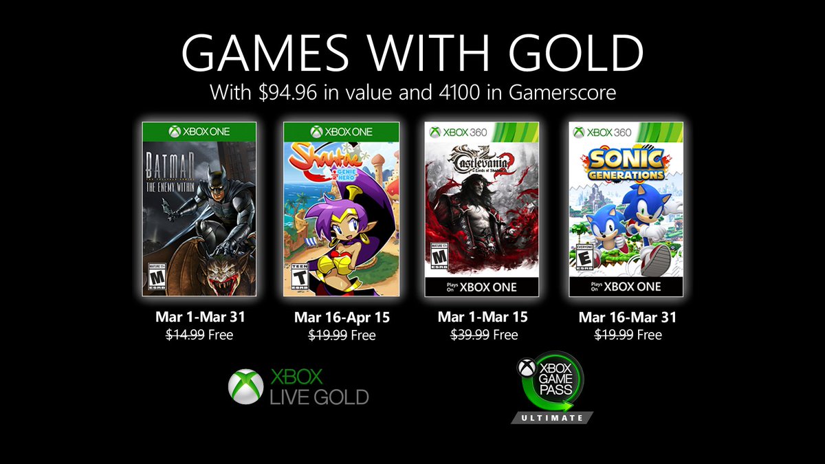games with gold march 2020