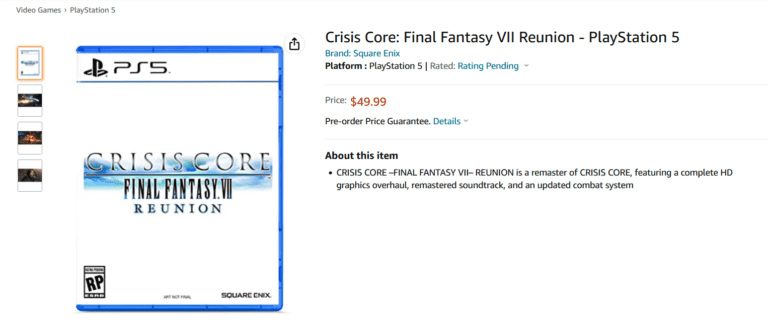 crisis-core-final-fantasy-vii-reunion-preorder-available-price-revealed