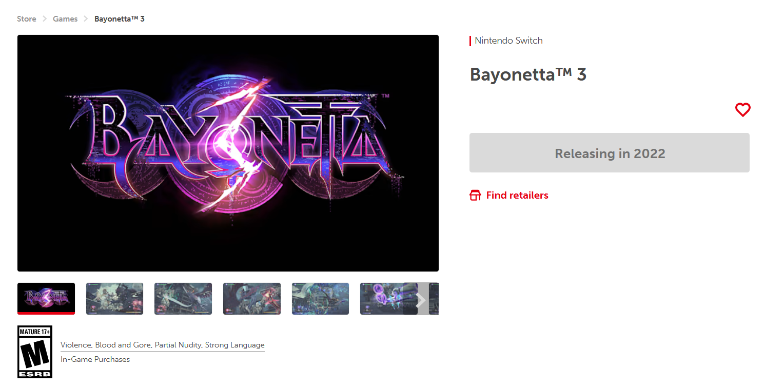 Bayonetta 3 rated