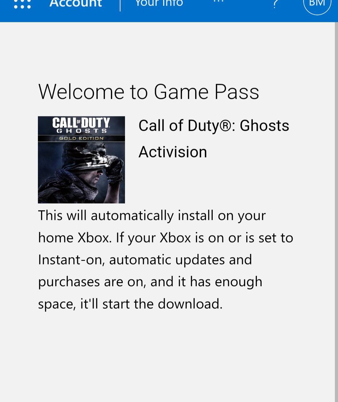 call of duty not working xbox game pass