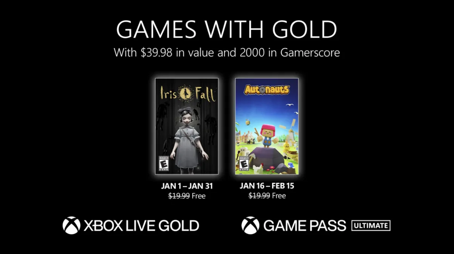 Xbox games with gold january 2023