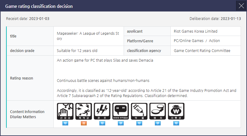 Riot games action game