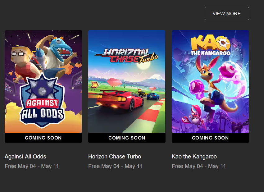 Epic games store may 2023