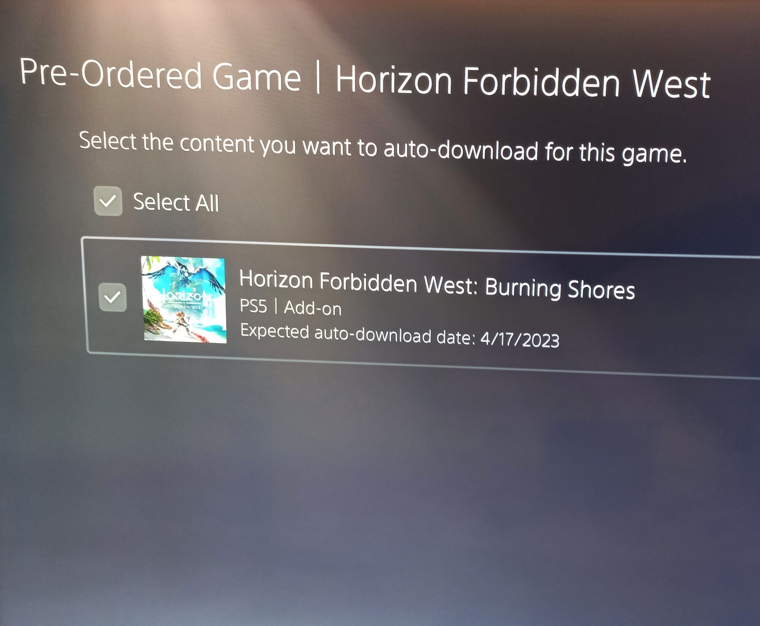 Horizon forbidden west burning shores download size