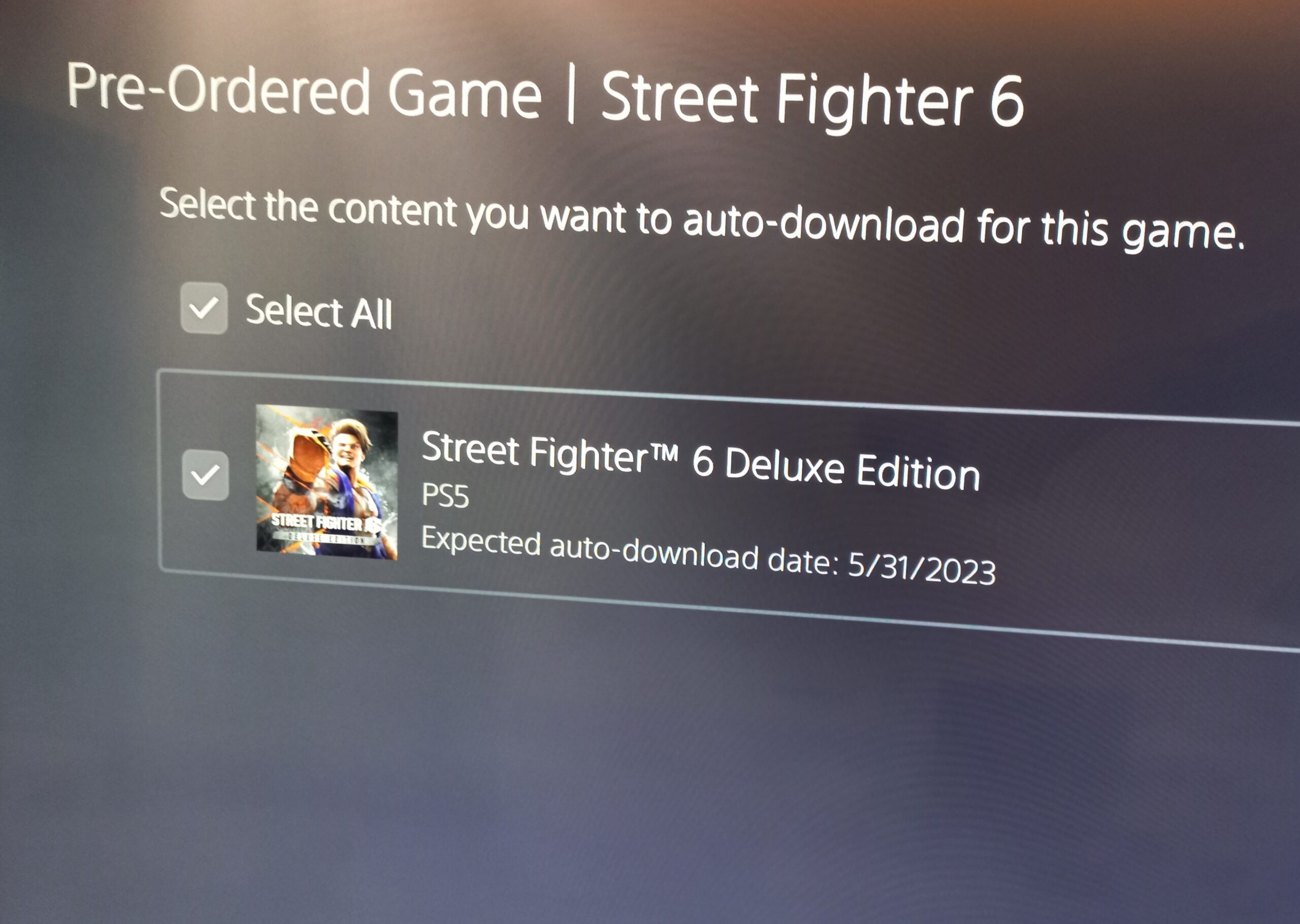 Street fighter 6 pre-load date size