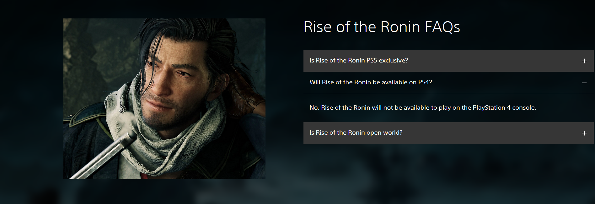Rise of the ronin ps4