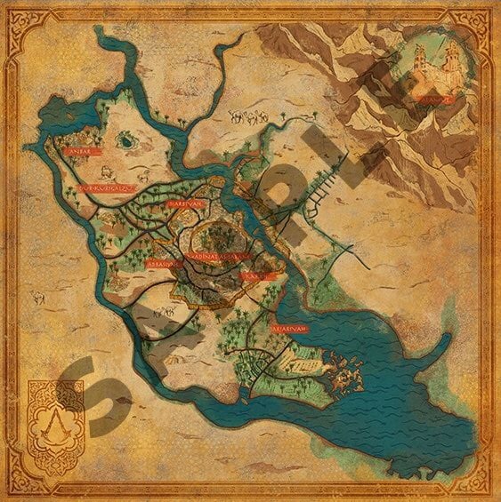 Assassin's creed mirage collectible map