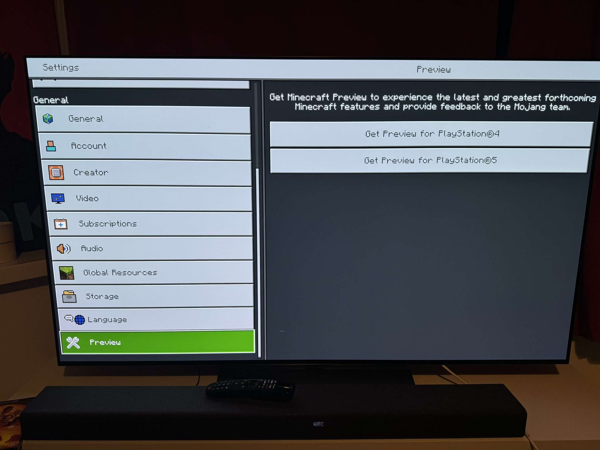 Minecraft ps5 preview