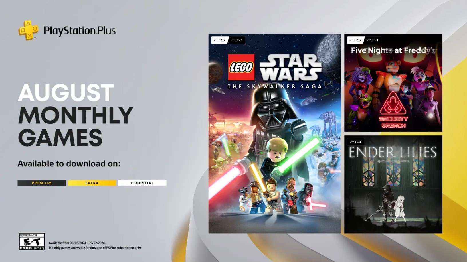 PS Plus Essential August 2024 Games Lineup Includes LEGO Star Wars The Skywalker Saga