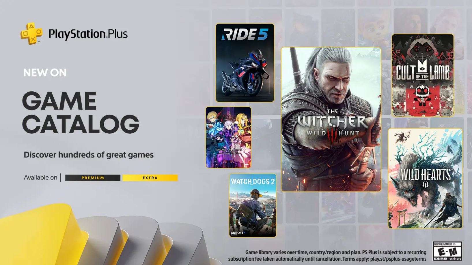 В линейку PS Plus Extra/Premium, август 2024 г., входят The Witcher 3: Wild Hunt, Wild Hearts и многое другое.