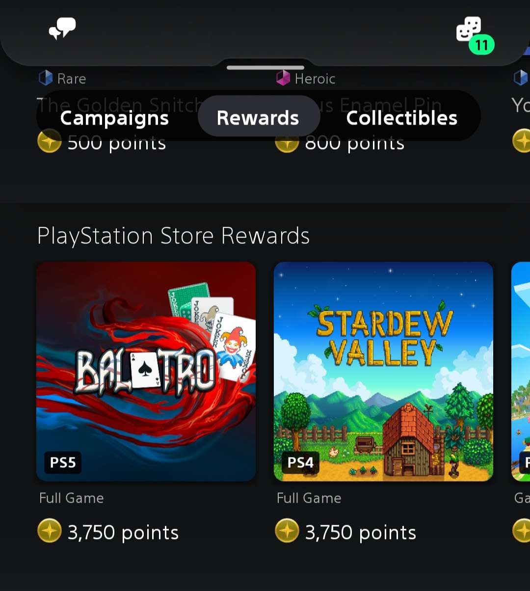 Playstation stars rewards