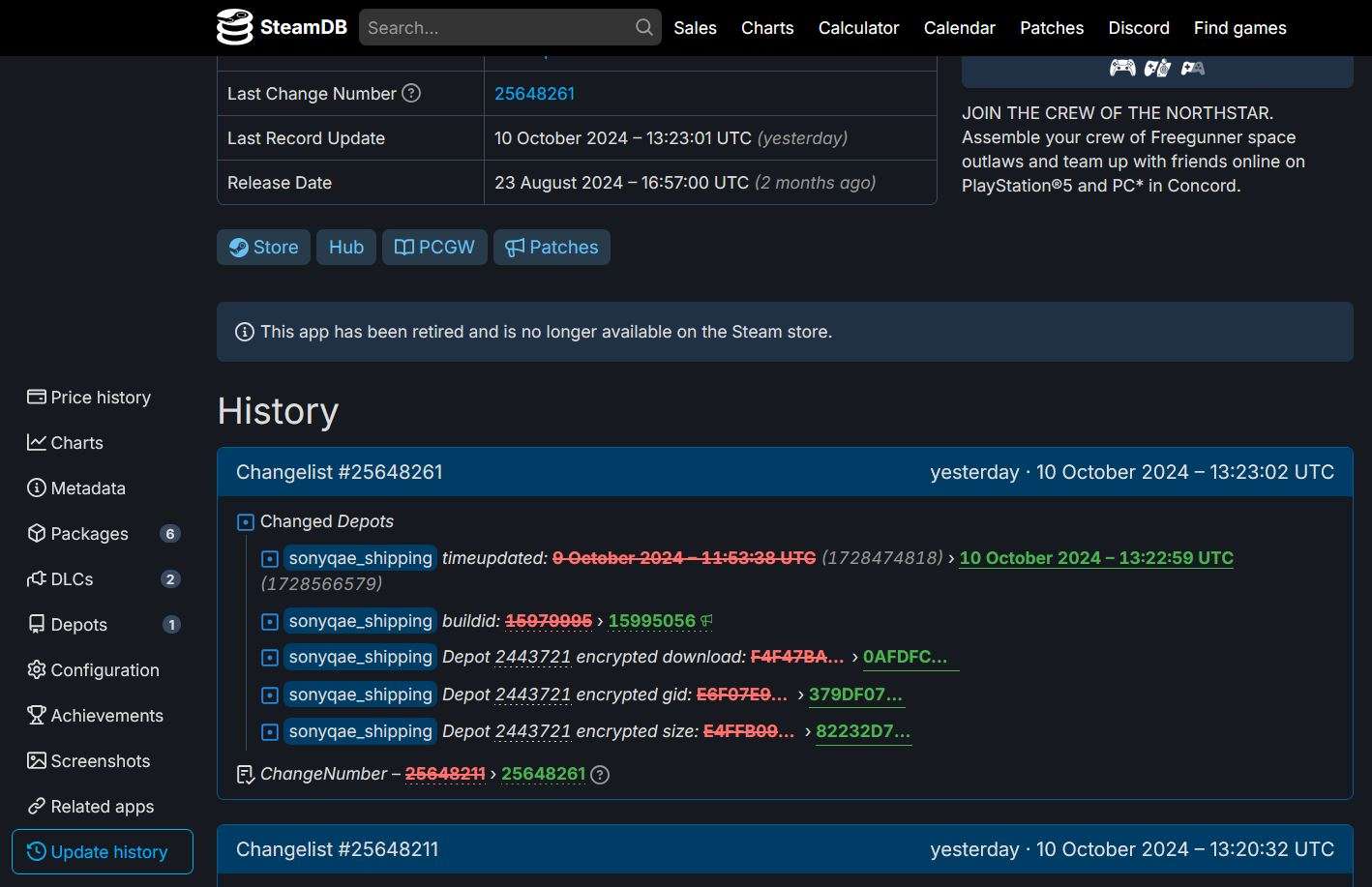 Concord steam