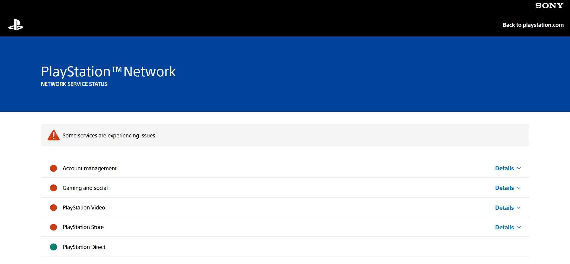 playstation network down