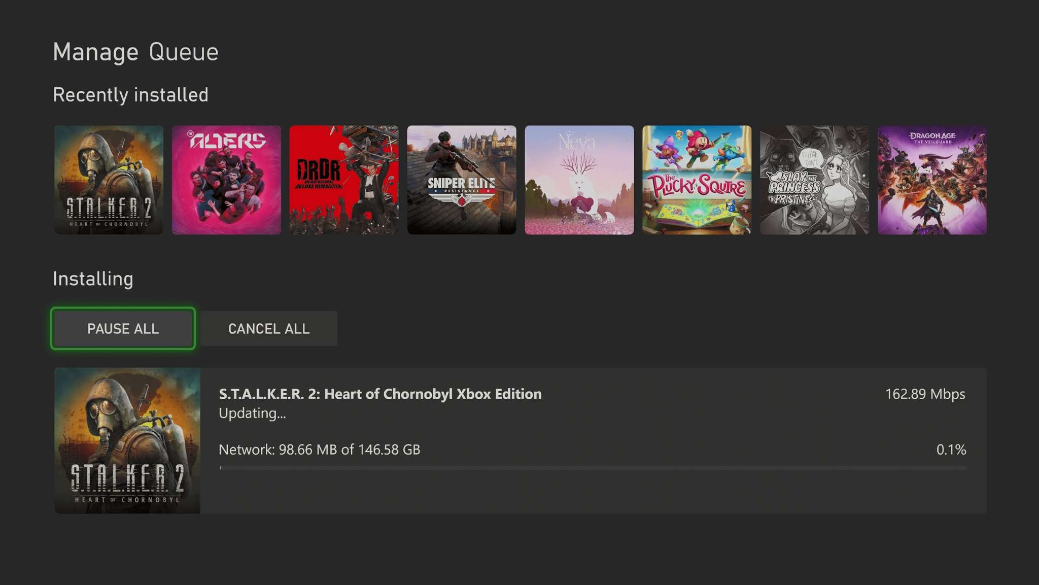 Stalker 2 pre-load size