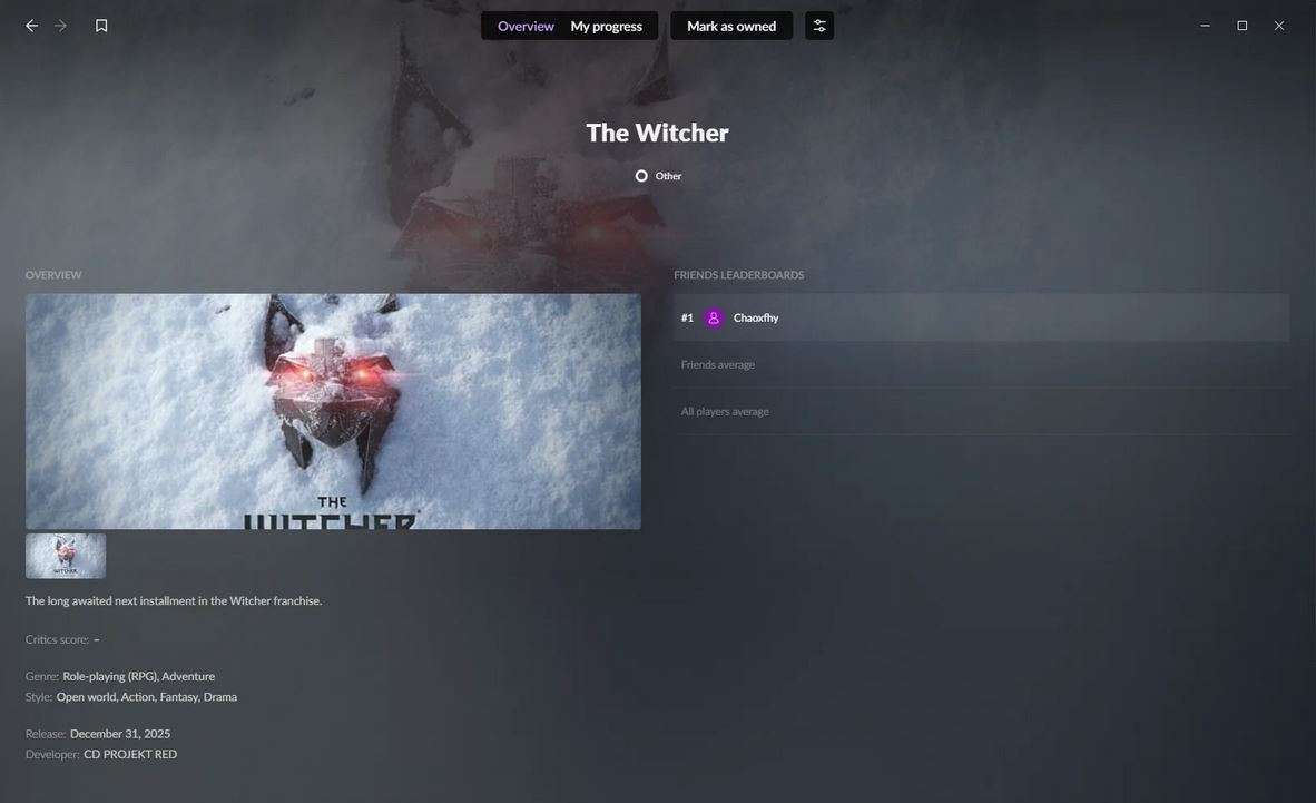The witcher 4 release date