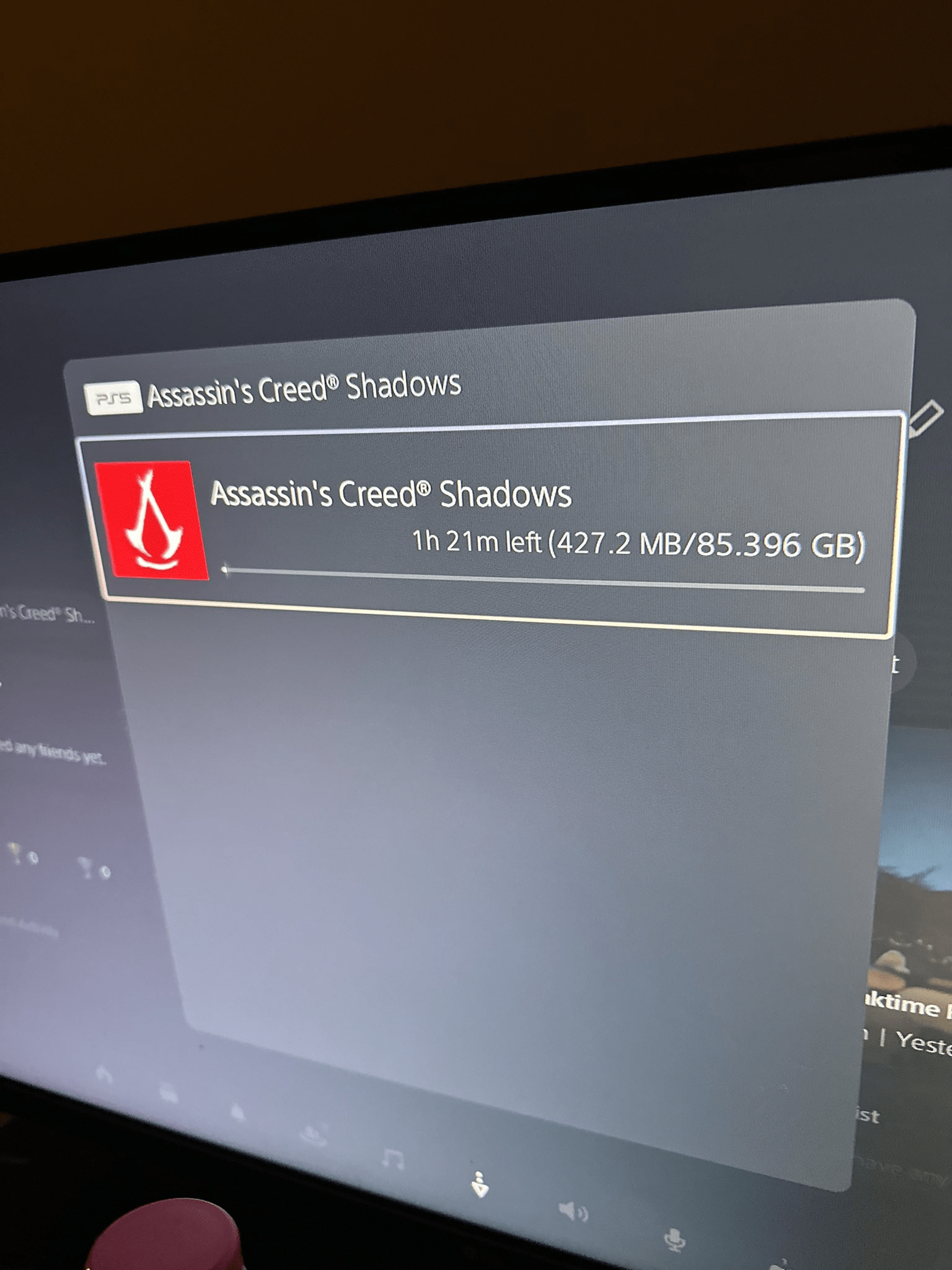 Assassin's creed shadows pre-load size
