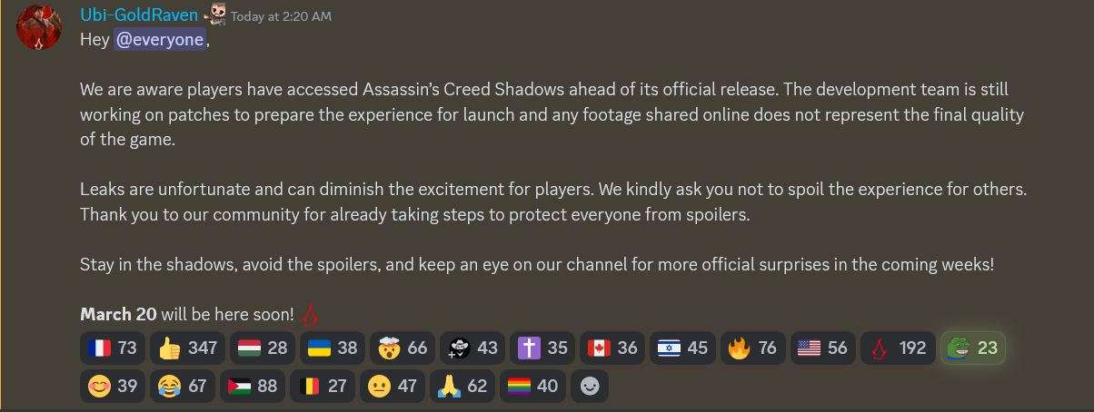Assassin's creed shadows patches