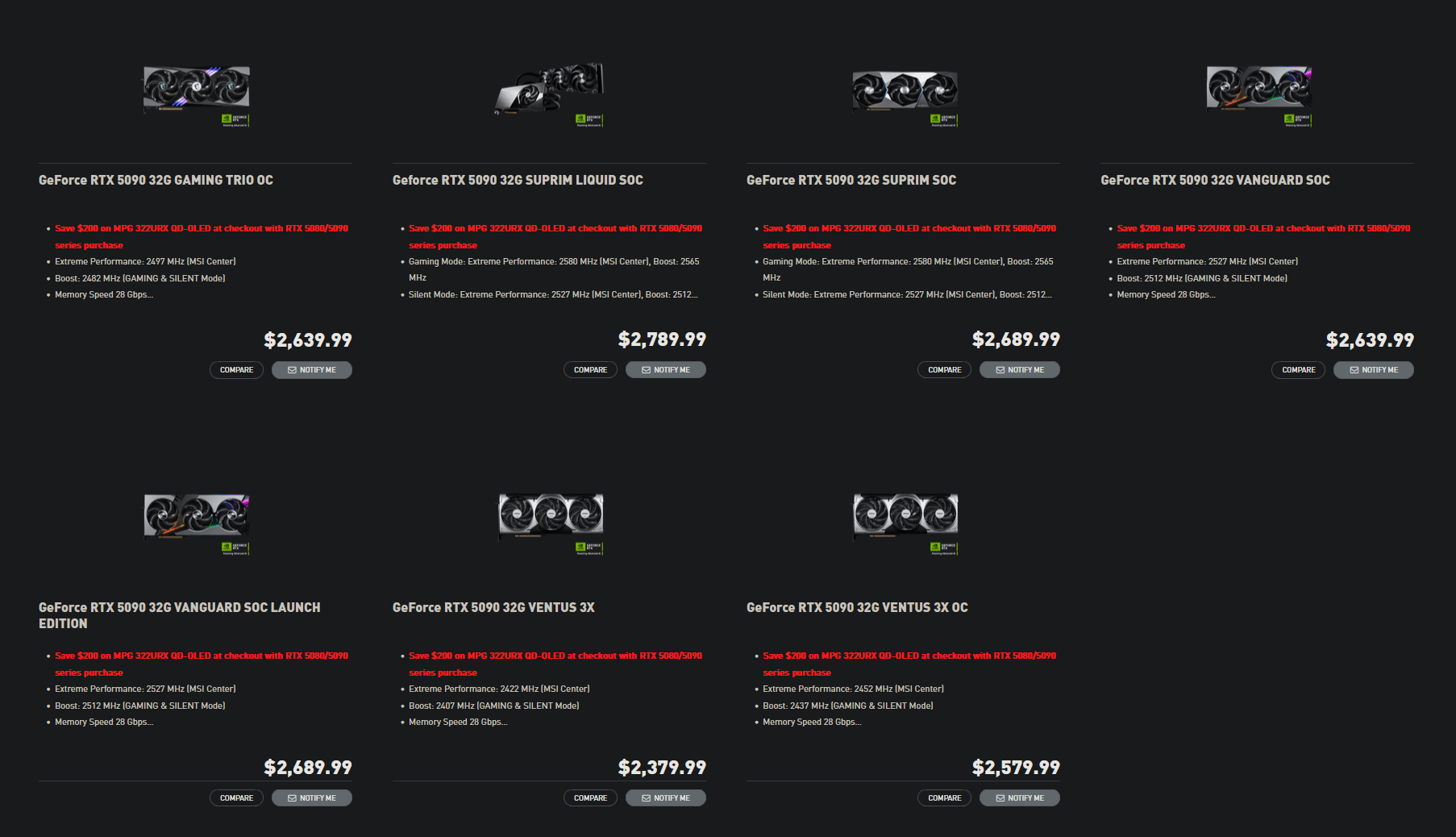 Rtx 5090 price