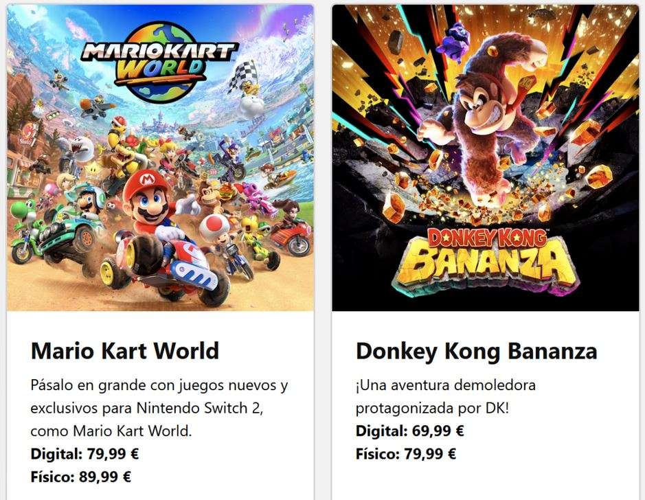 Nintendo switch 2 games pricing