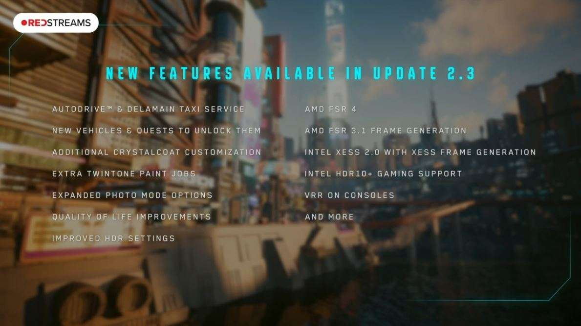 Cyberpunk 2077 2.3 vrr ps5 xbox series