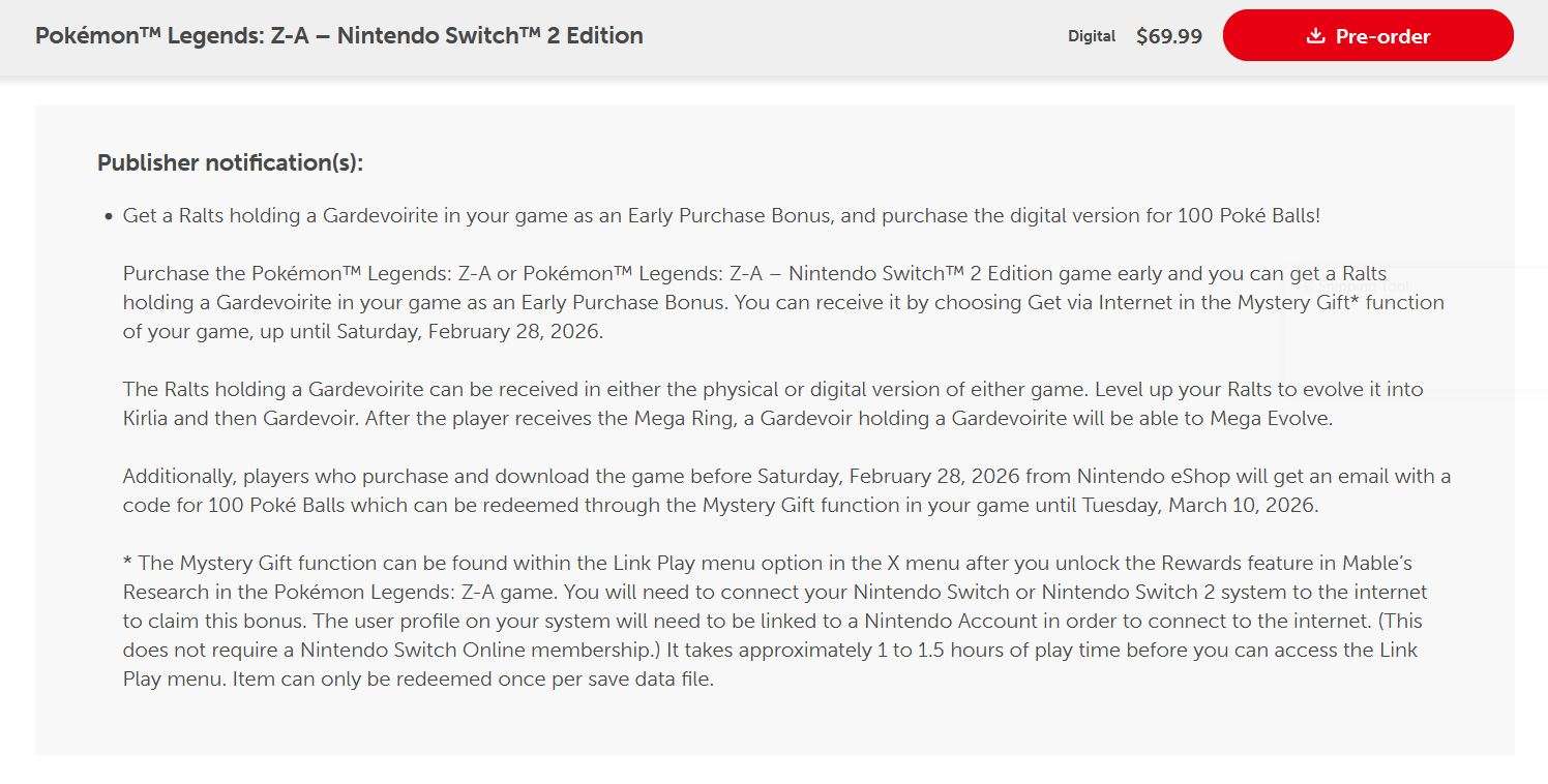 Pokemon legends z-a feature