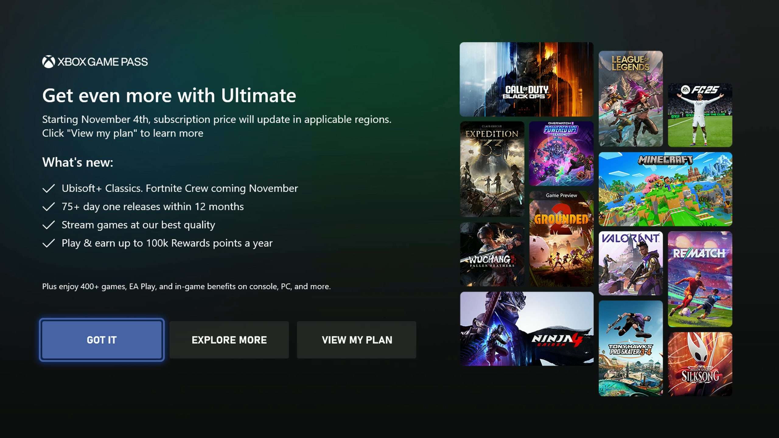Xbox game pass ad