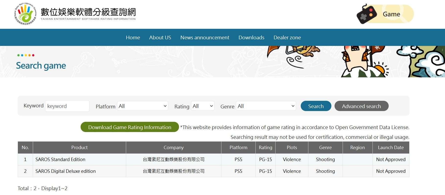 Saros pre-order