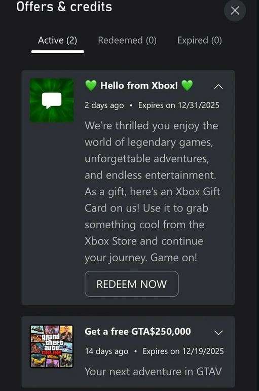 Xbox gift cards