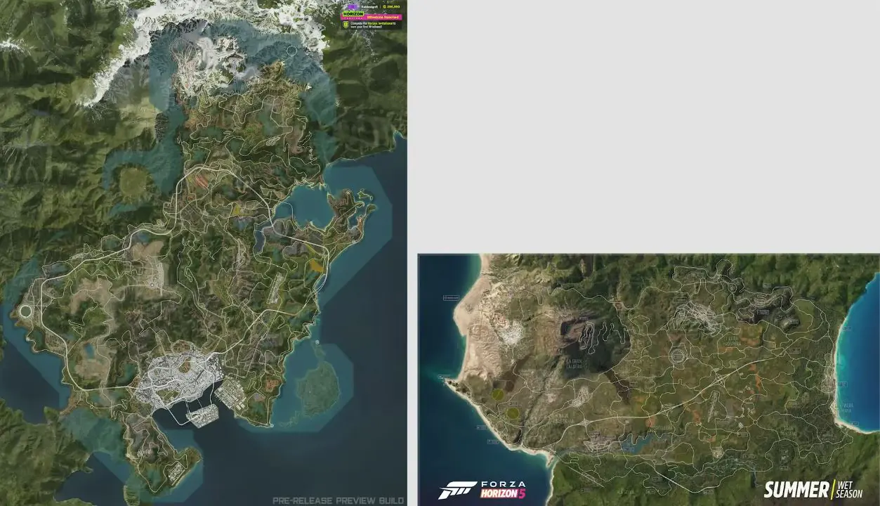 Forza horizon 6 world map comparison