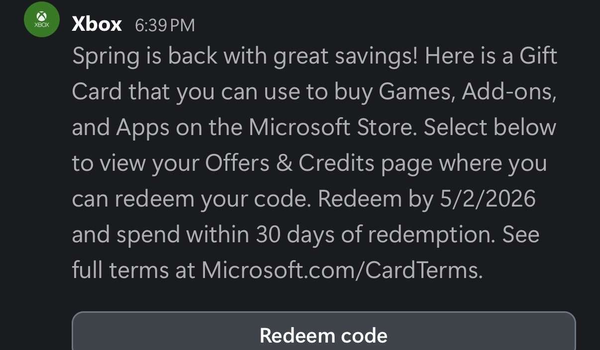 Xbox gift cards