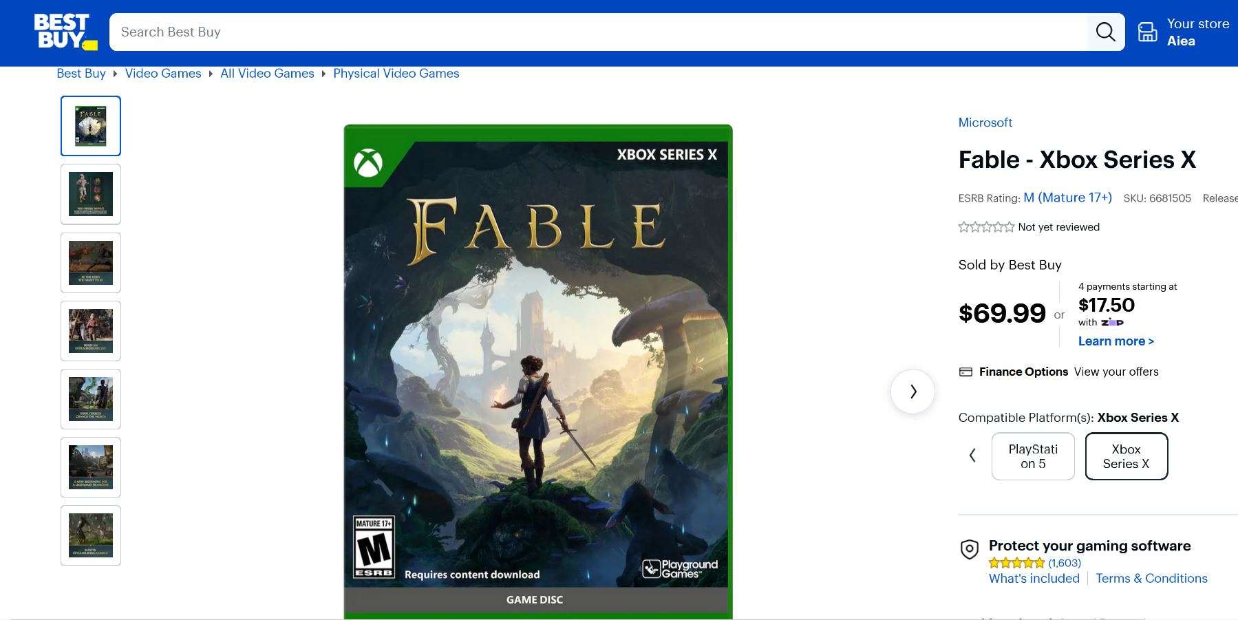 Fable ps5 xbox disc download