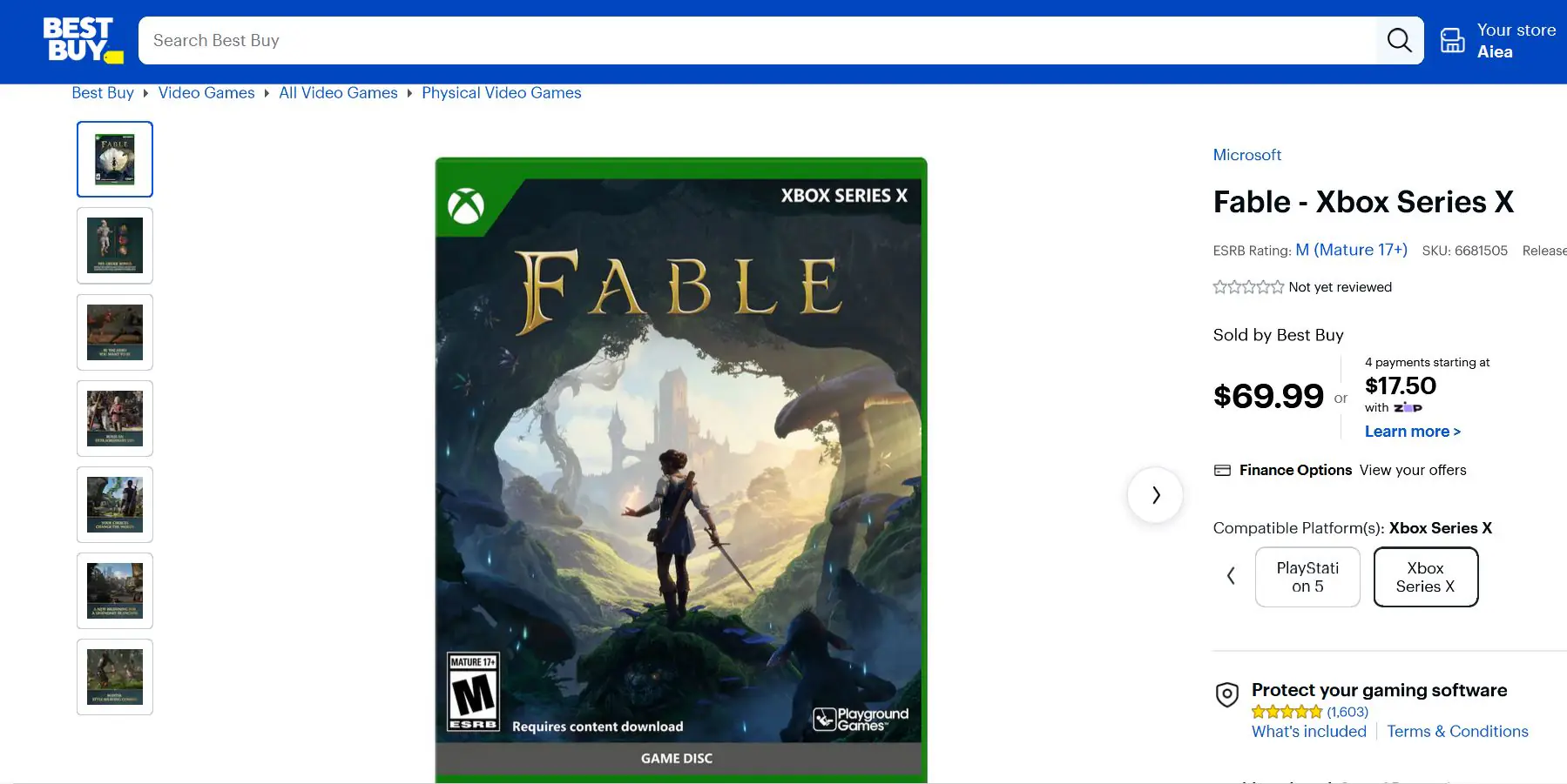 Fable ps5 xbox disc download