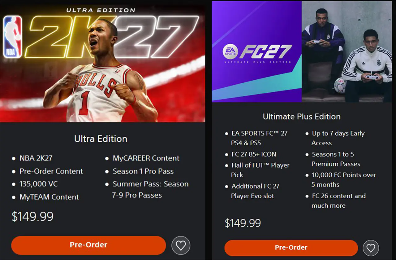 Ea sports fc 27 nba 2k27 editions
