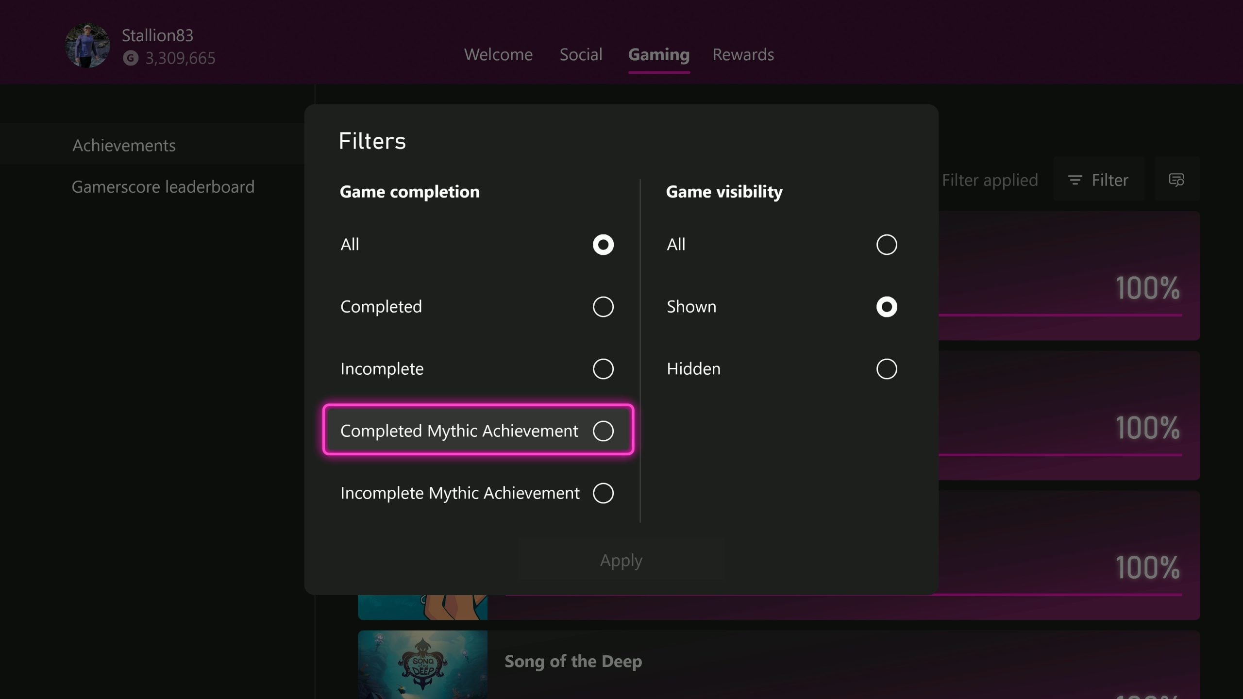 Xbox platinum achievement